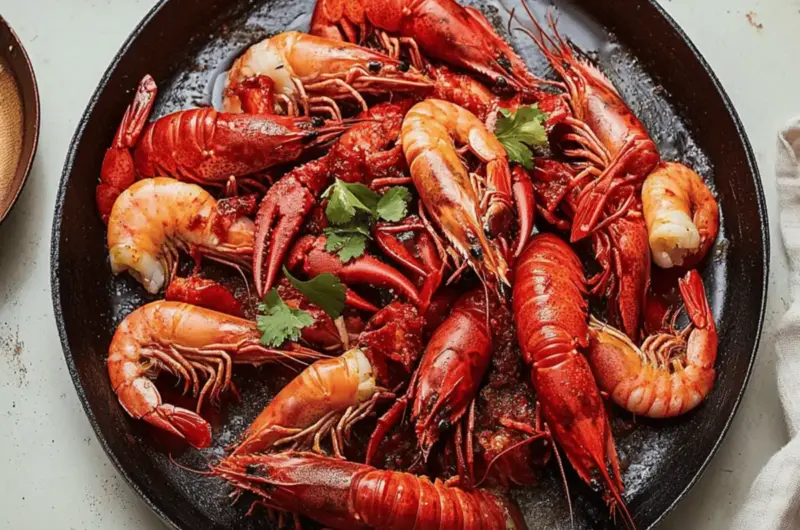 Crawfish and Shrimp Pot with Sweet Potatoes and Blackberries 1 Crawfish and Shrimp Pot