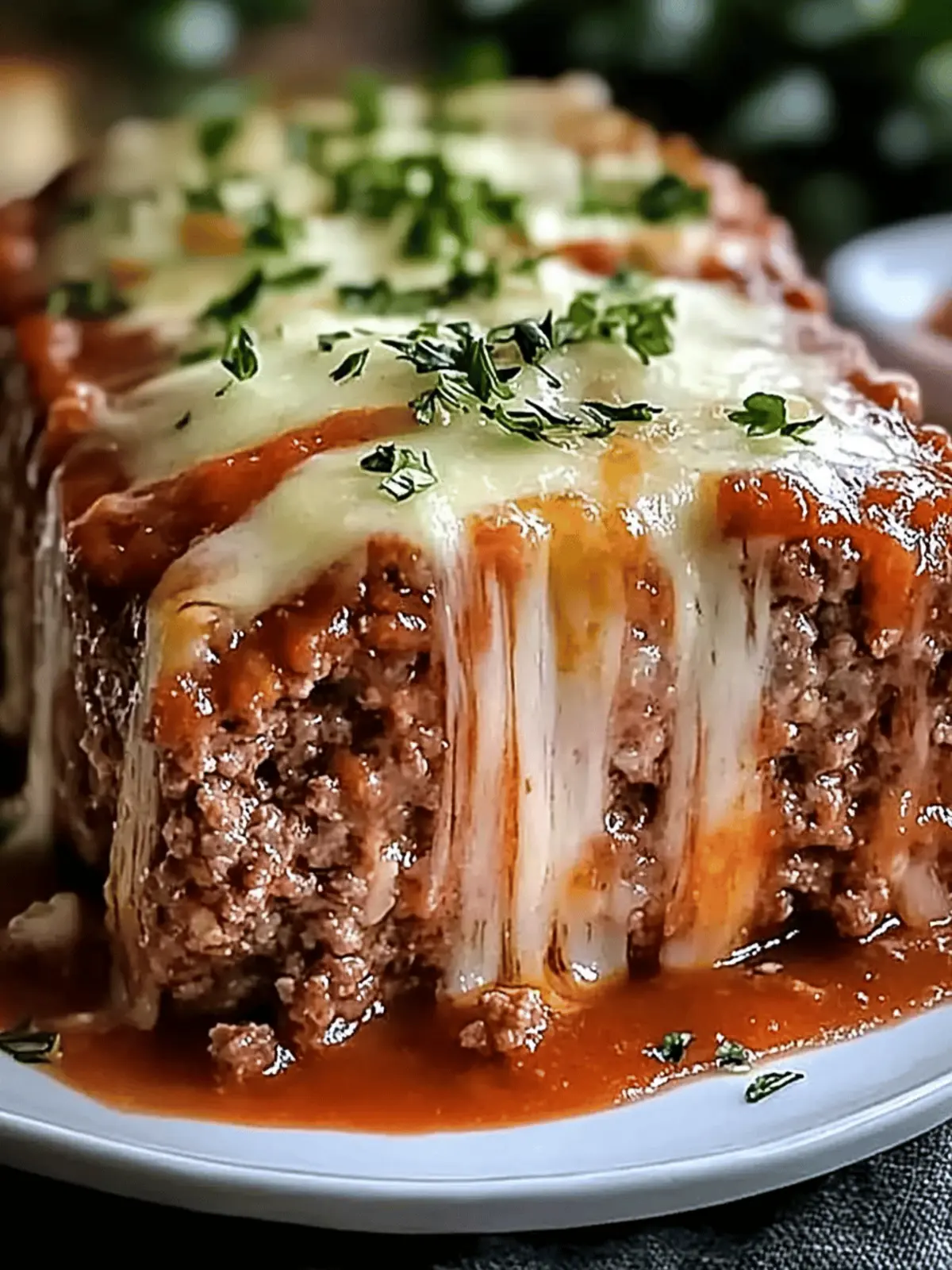 Stuffed Meatloaf with Mozzarella