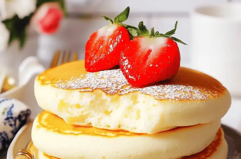 Fluffy Japanese Soufflé Pancakes