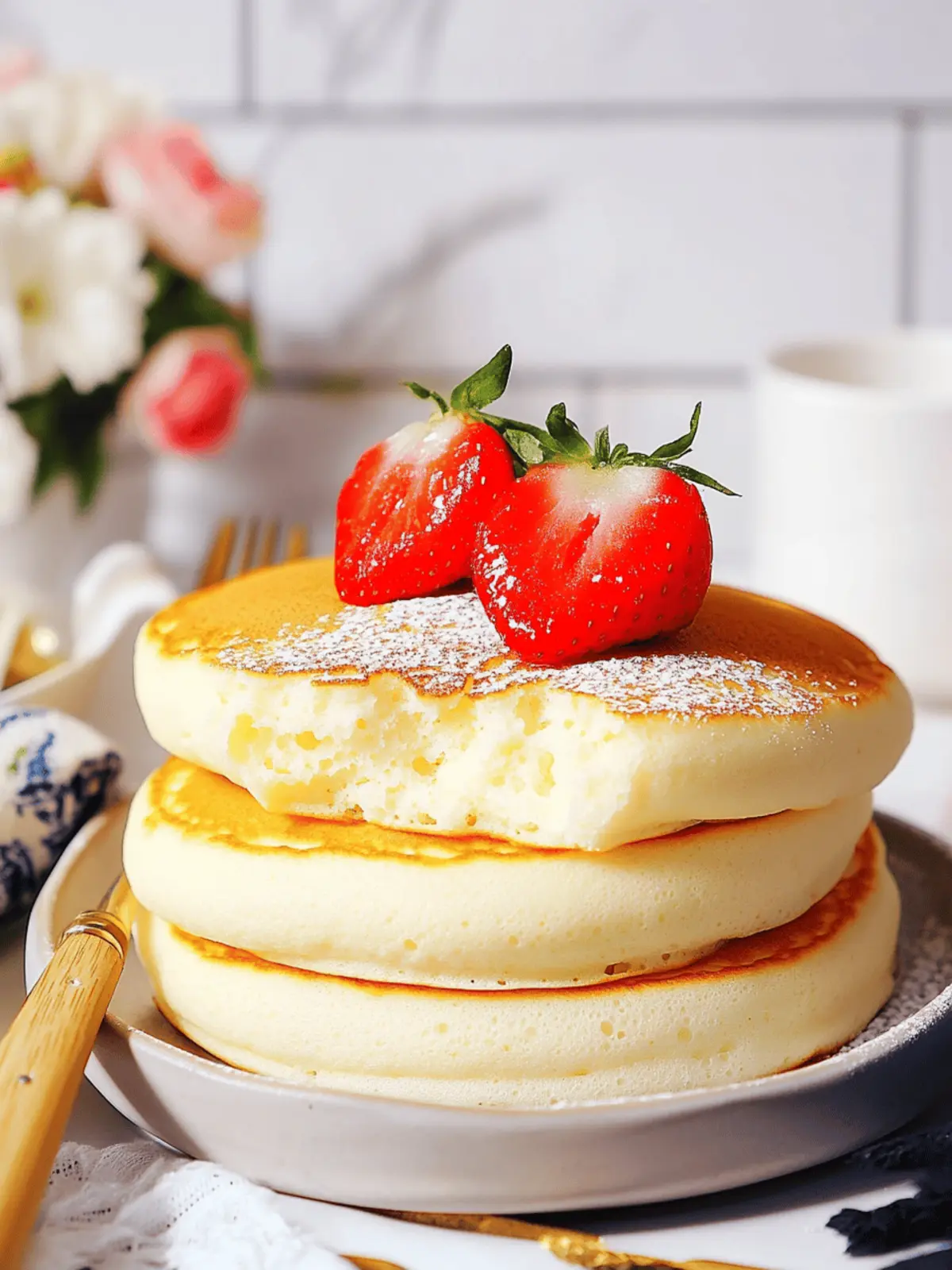 Fluffy Japanese Soufflé Pancakes
