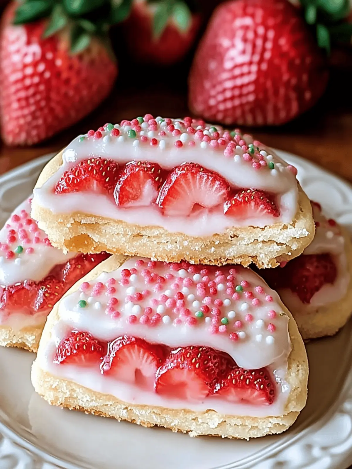 Strawberry Pop Tart Sugar Cookies