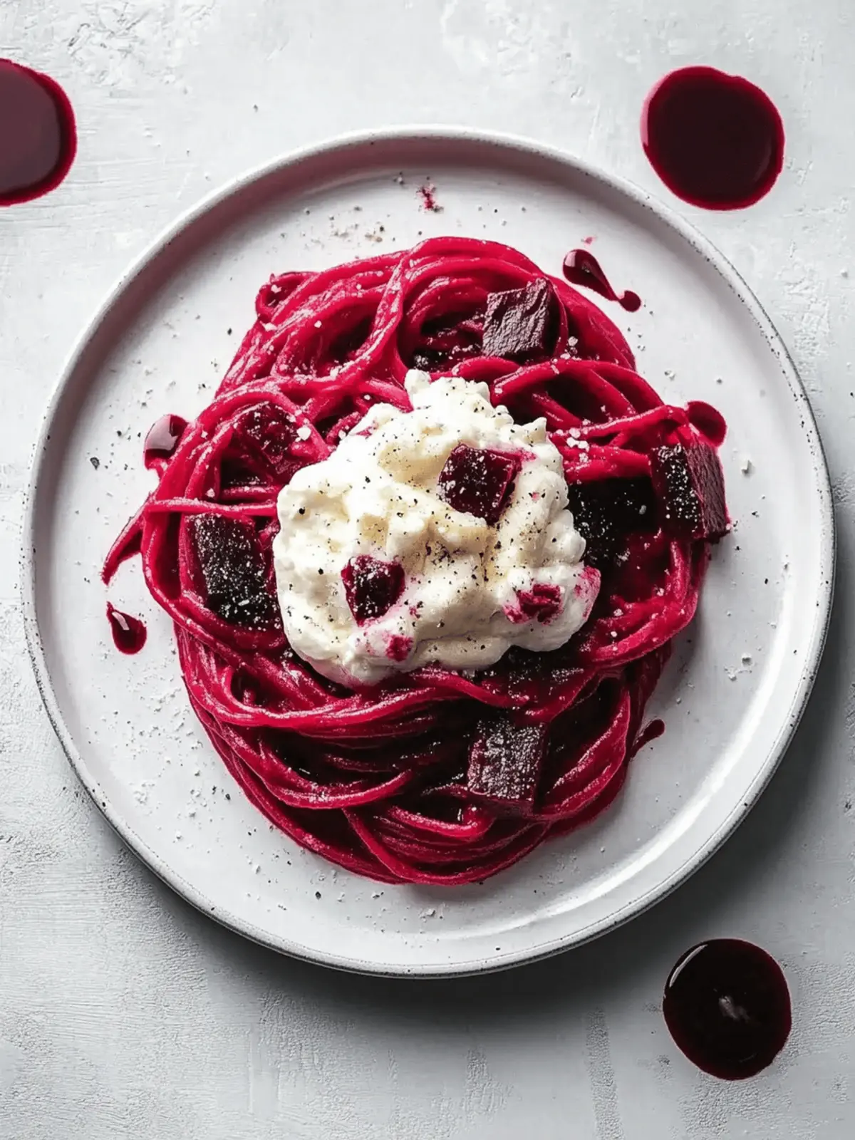 Bloody Beet and Goat Cheese Pasta