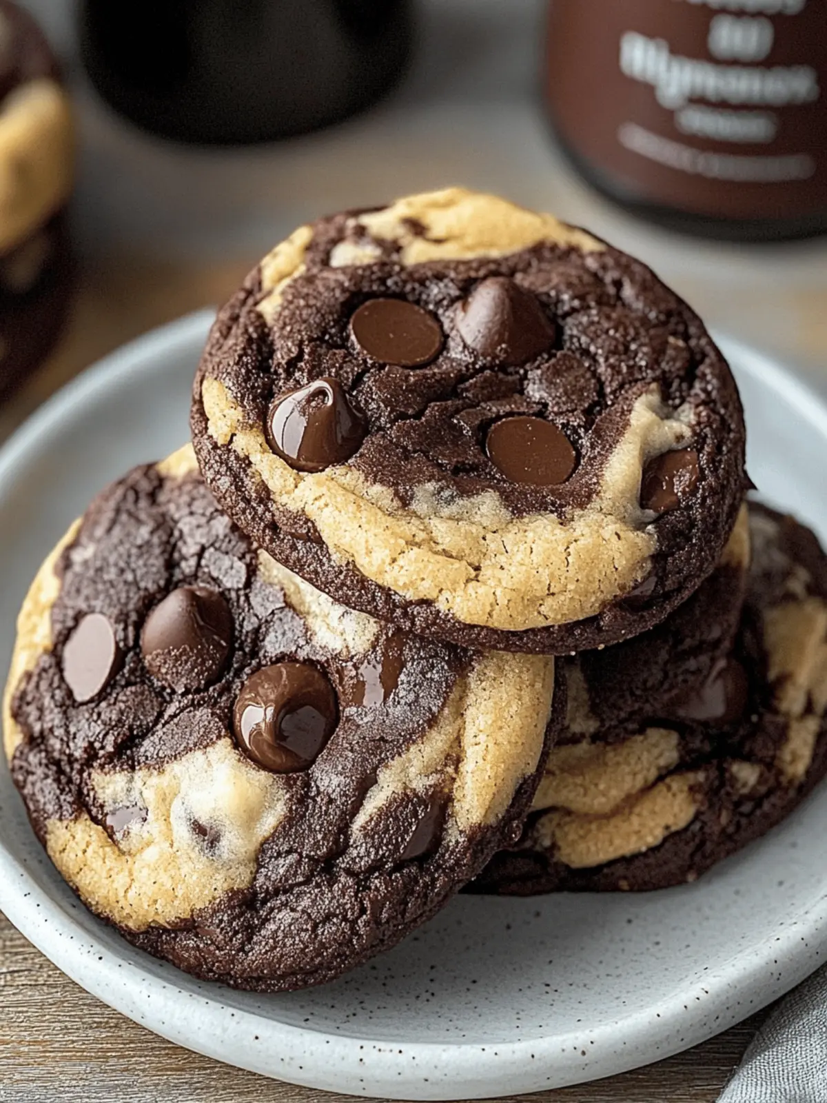 Marbled Brownie Chocolate Chip Cookies