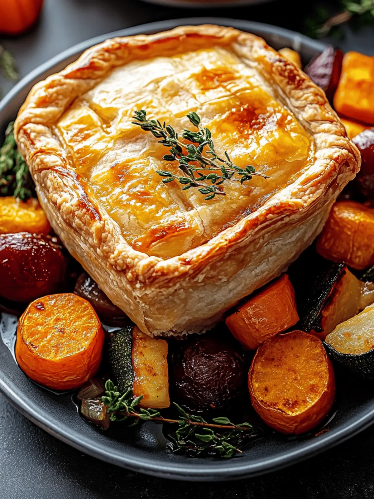 Roasted Autumn Vegetable Pot Pies