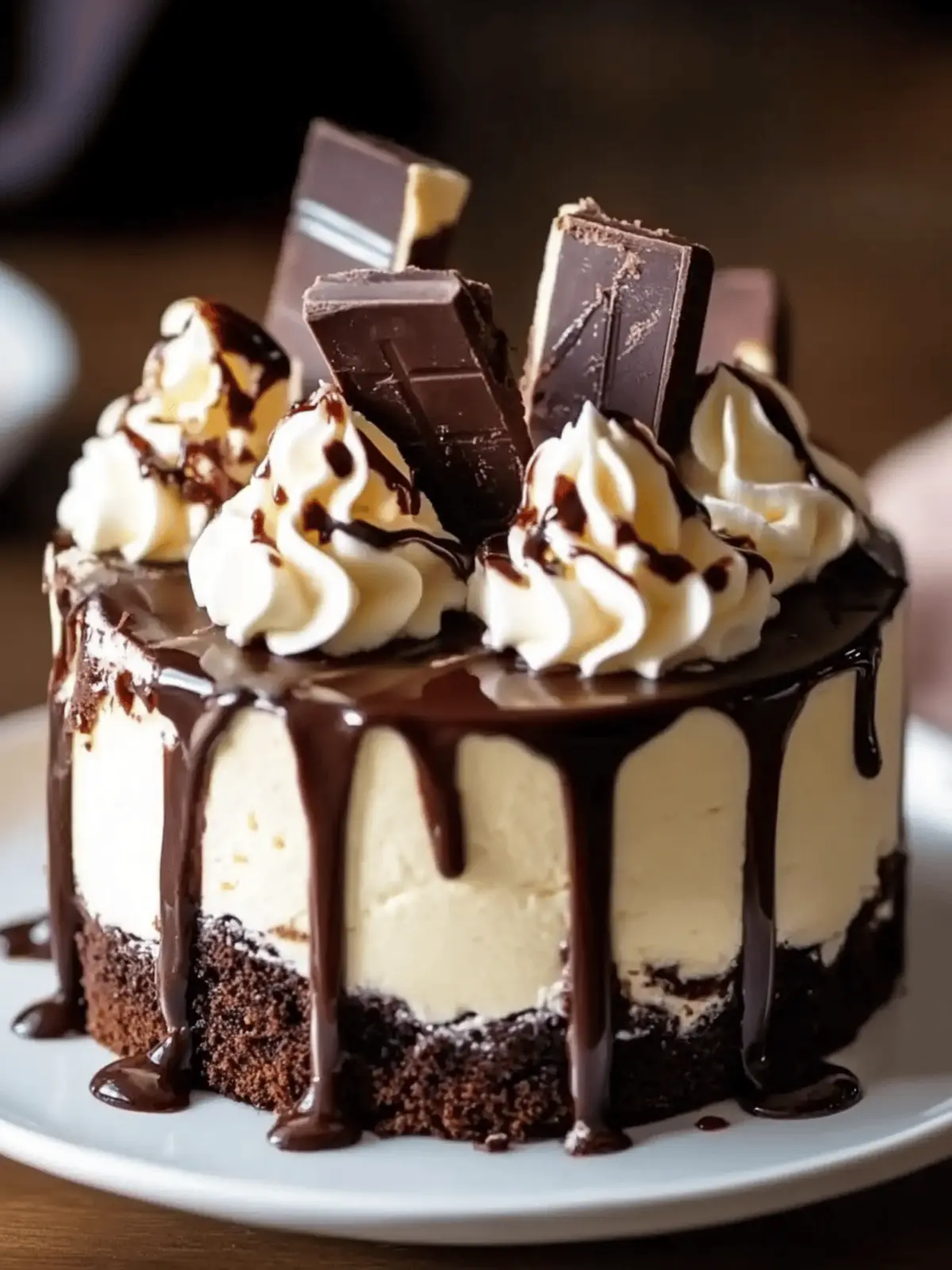 Hot Fudge Sundae Brownie Cheesecake