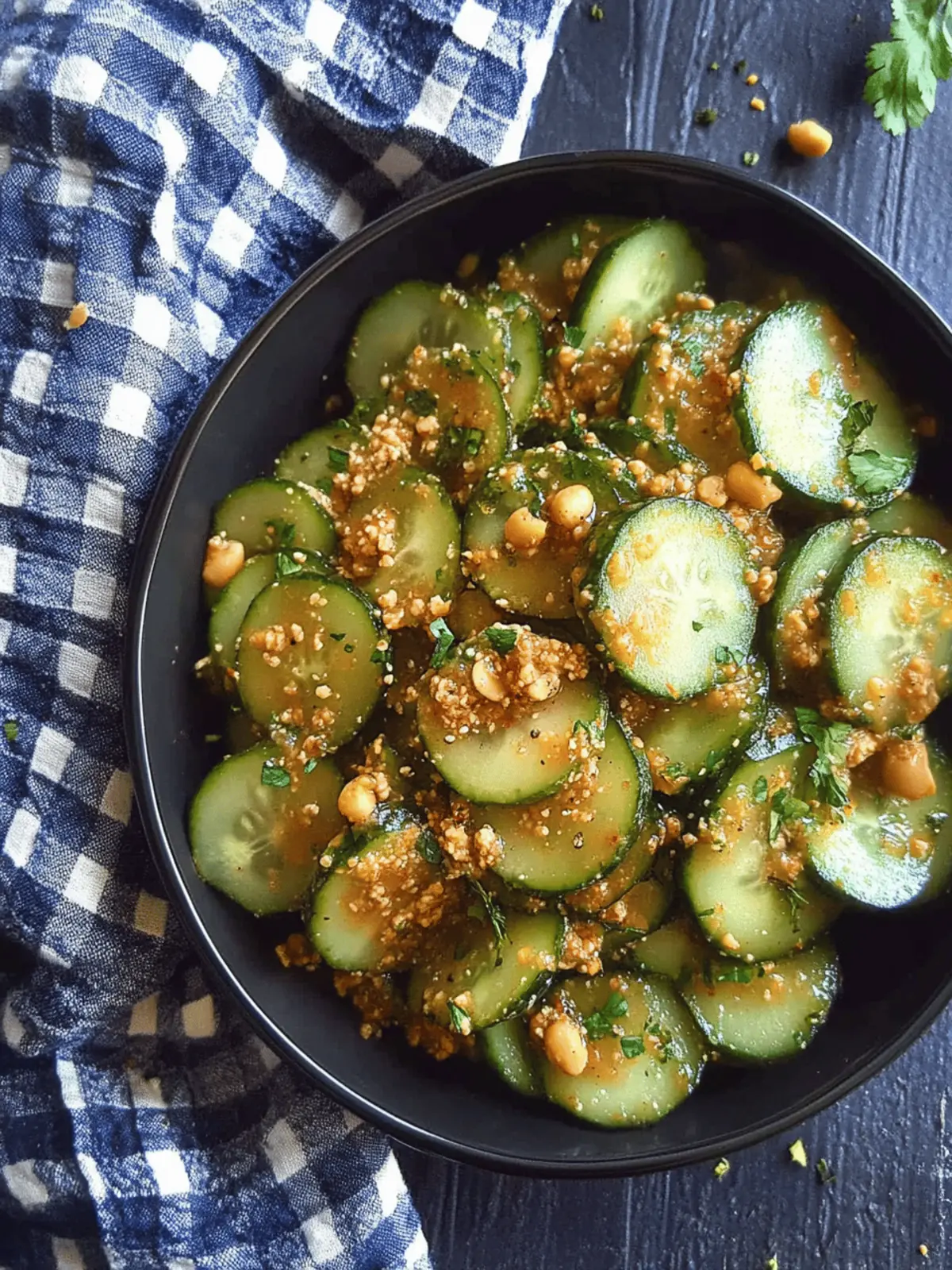 Cucumbers in Spicy Peanut Sauce