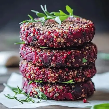Beet and Goat Cheese Quinoa Patties
