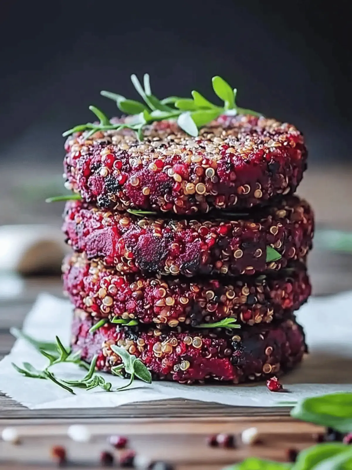 Beet and Goat Cheese Quinoa Patties