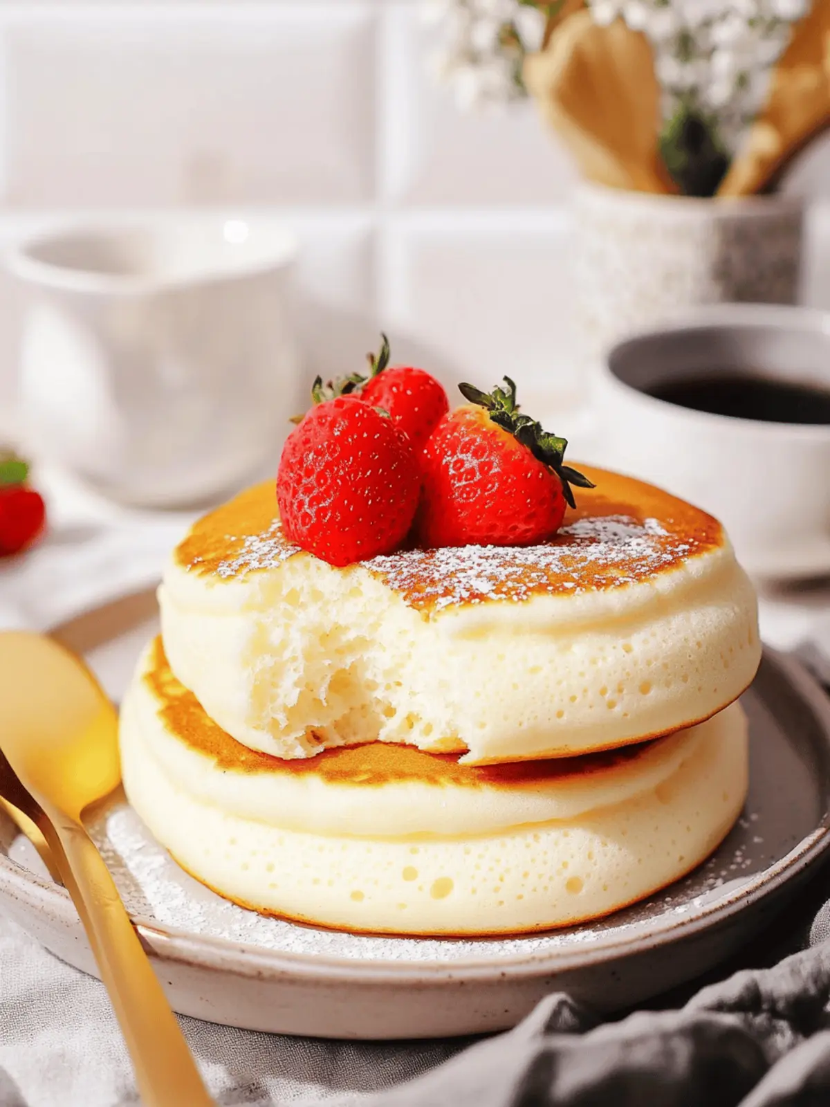 Fluffy Japanese Soufflé Pancakes