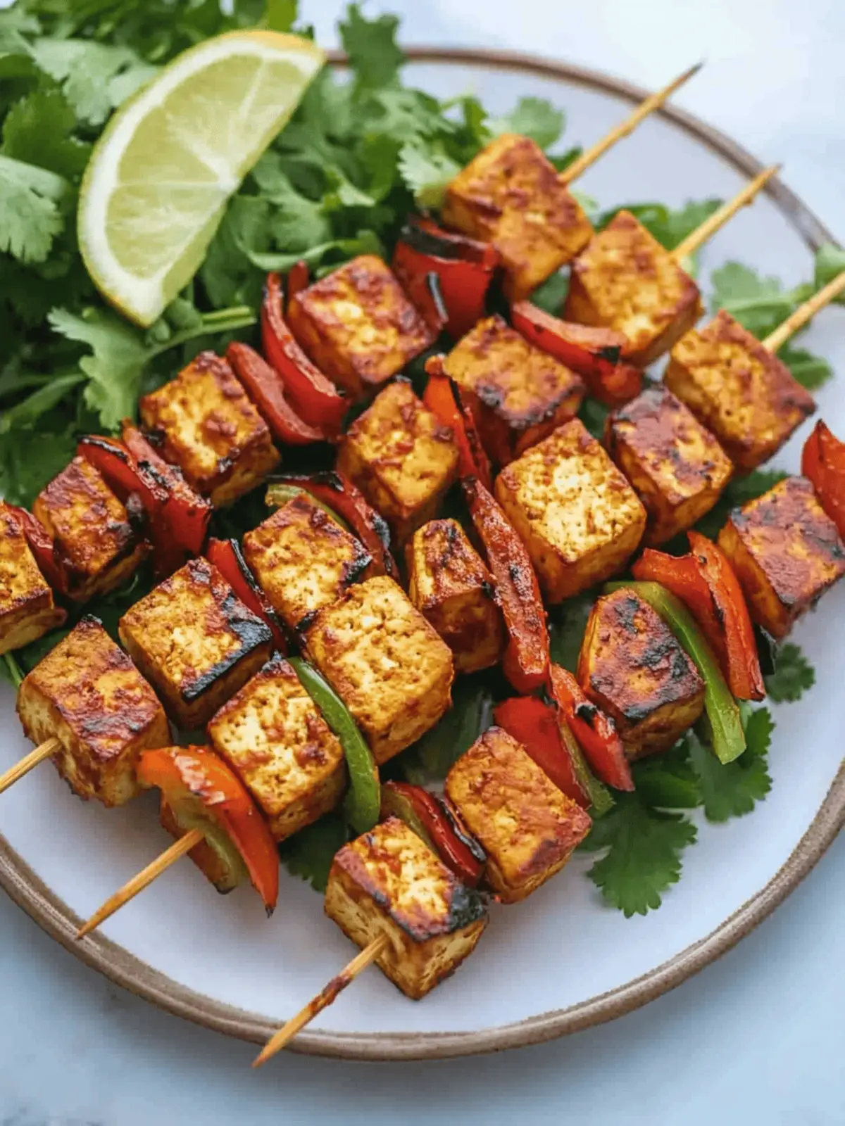 Tofu Tikka Skewers