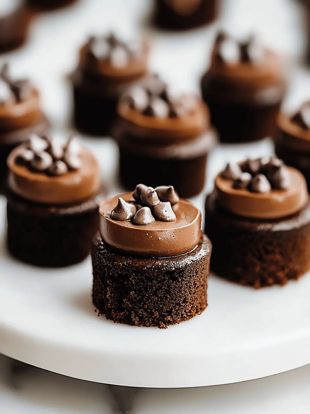 Decadent Brownie Petit Fours with Silky Ganache Bliss 4 Brownie Petit Fours