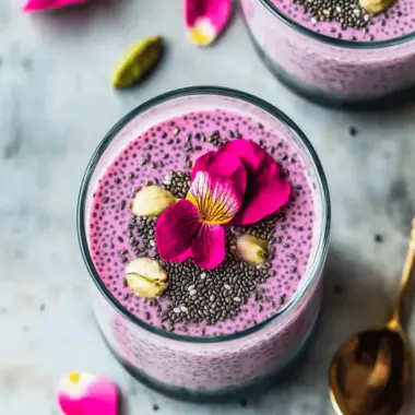 Rose Cardamom Chia Pudding
