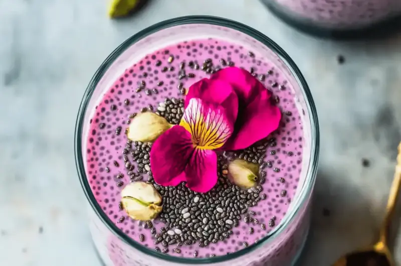 Rose Cardamom Chia Pudding