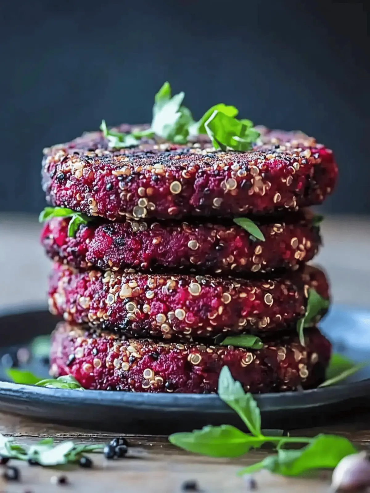Beet and Goat Cheese Quinoa Patties