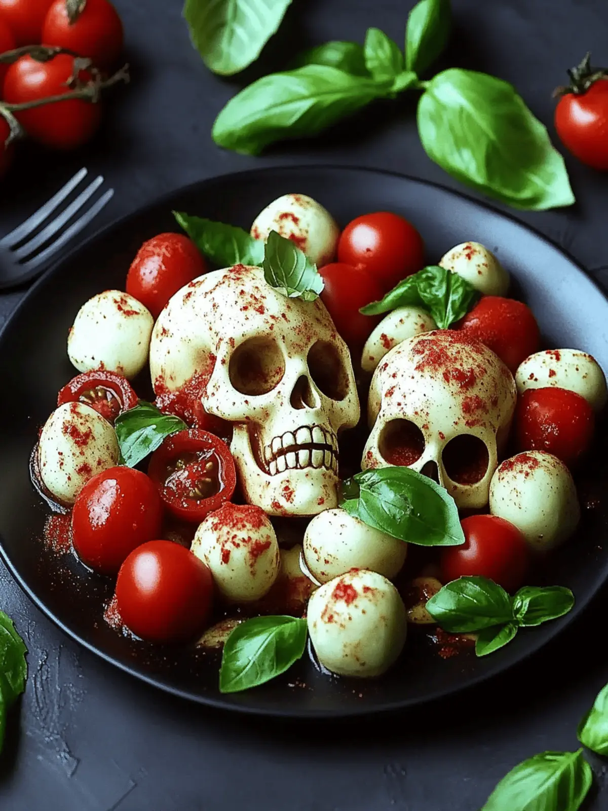 Skull Caprese Salad