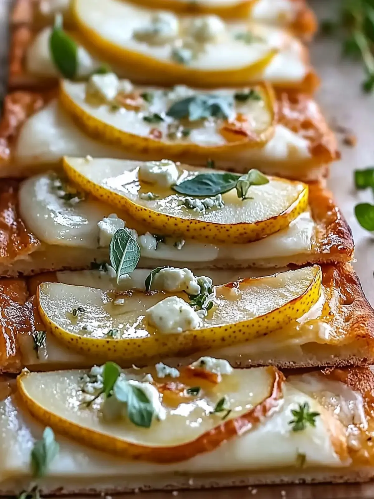 Pear and Gorgonzola Flatbread