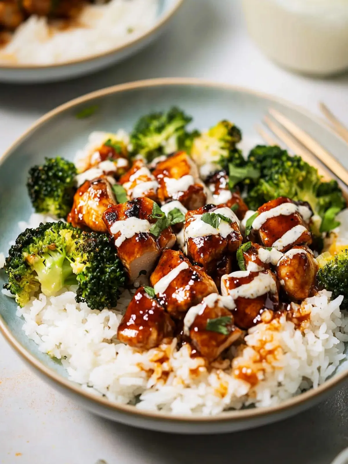 Sticky Chicken Rice Bowls