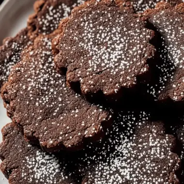 Rich Chocolate Shortbread Cookies