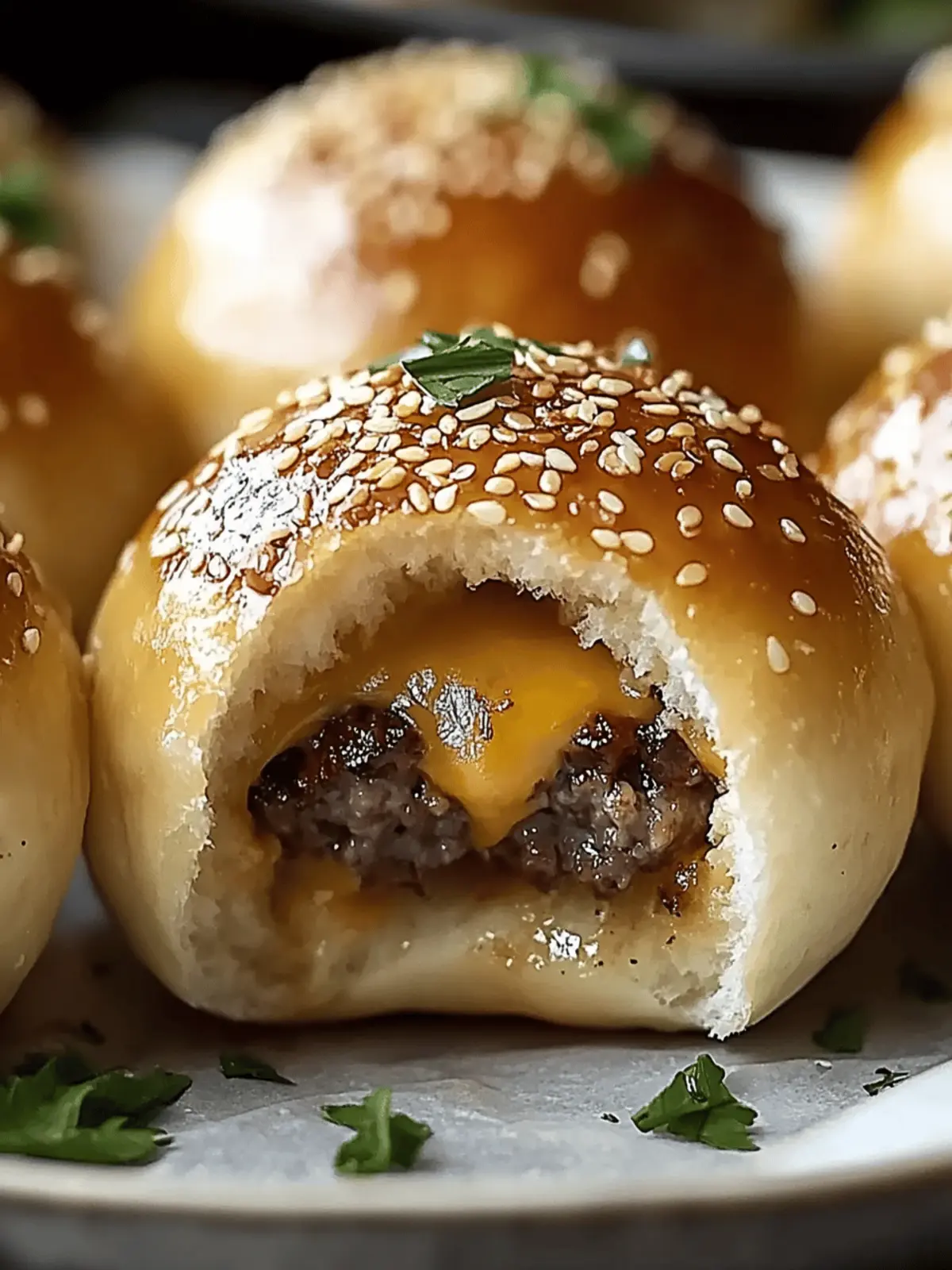 Parmesan Cheeseburger Bombs