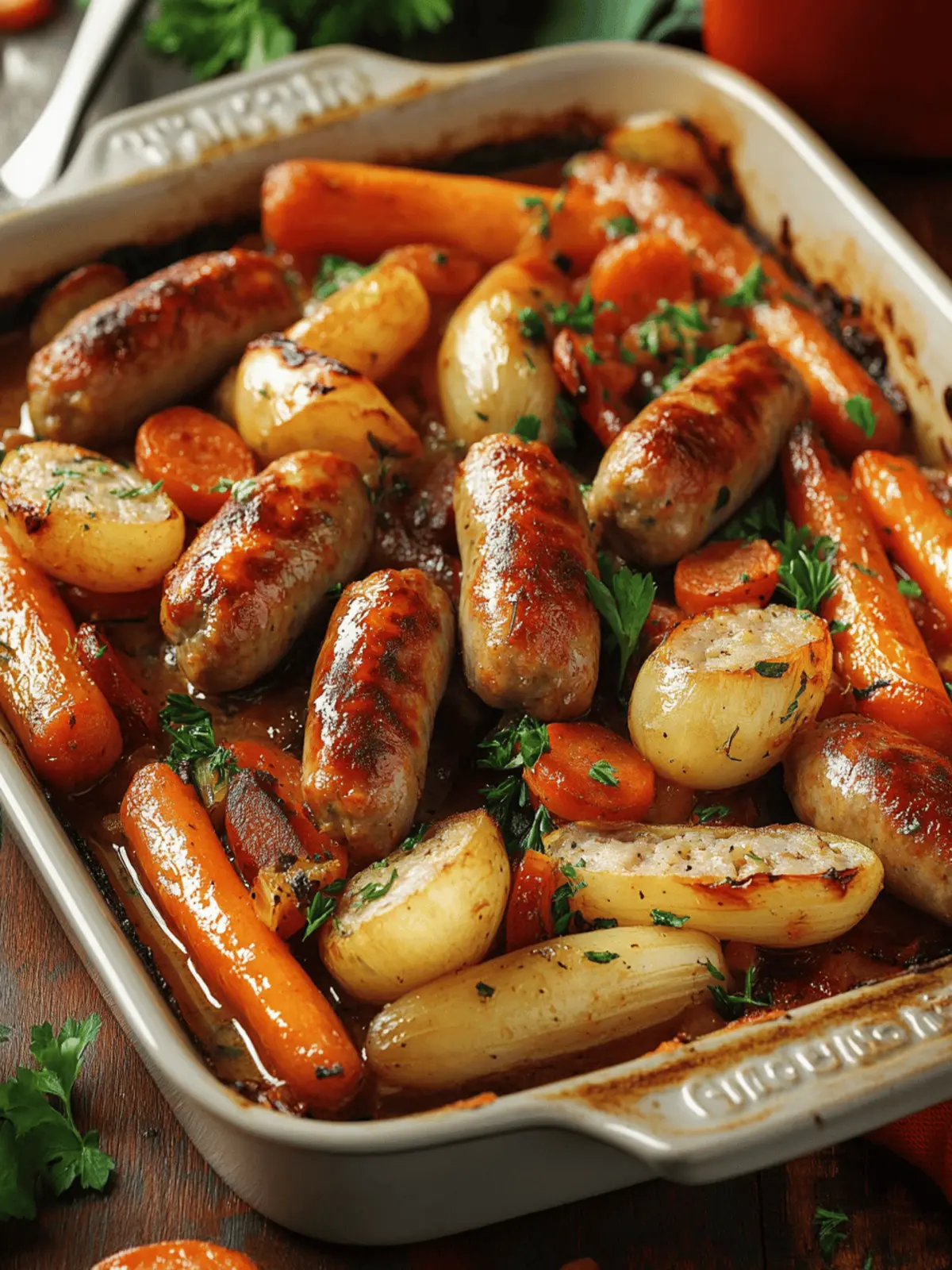 Easy Pork Sausage Tray Bake: A Quick Family Favorite 3 Pork Sausage Tray Bake