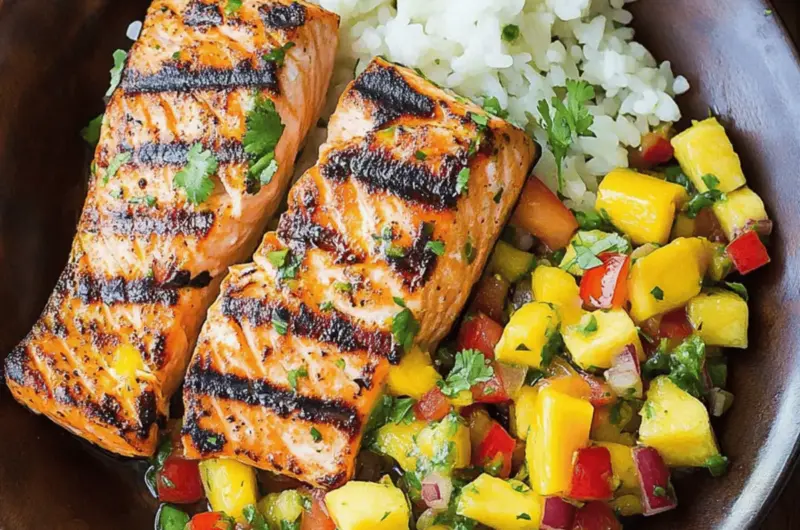 Grilled Salmon with Mango Salsa