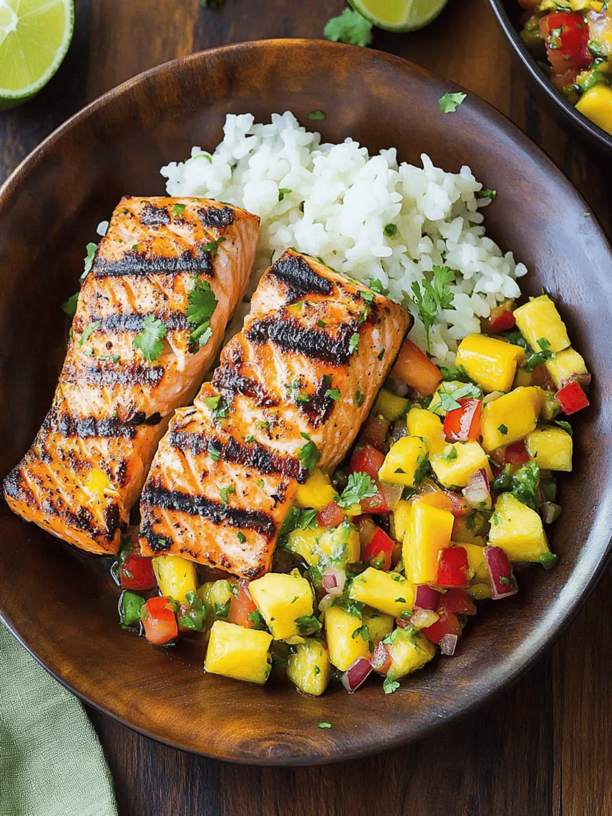 Grilled Salmon with Mango Salsa