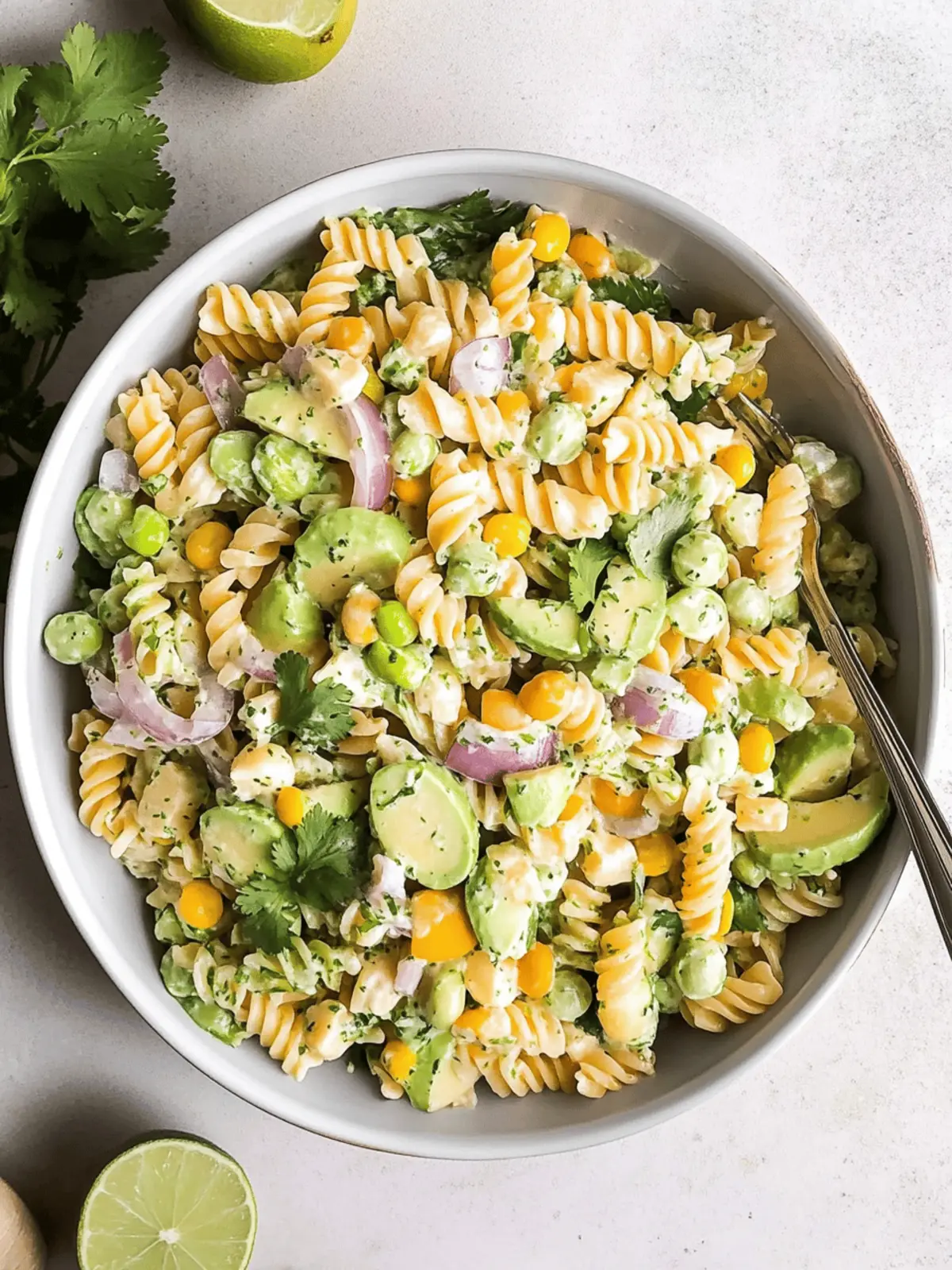 Healthy Cilantro Lime Pasta Salad