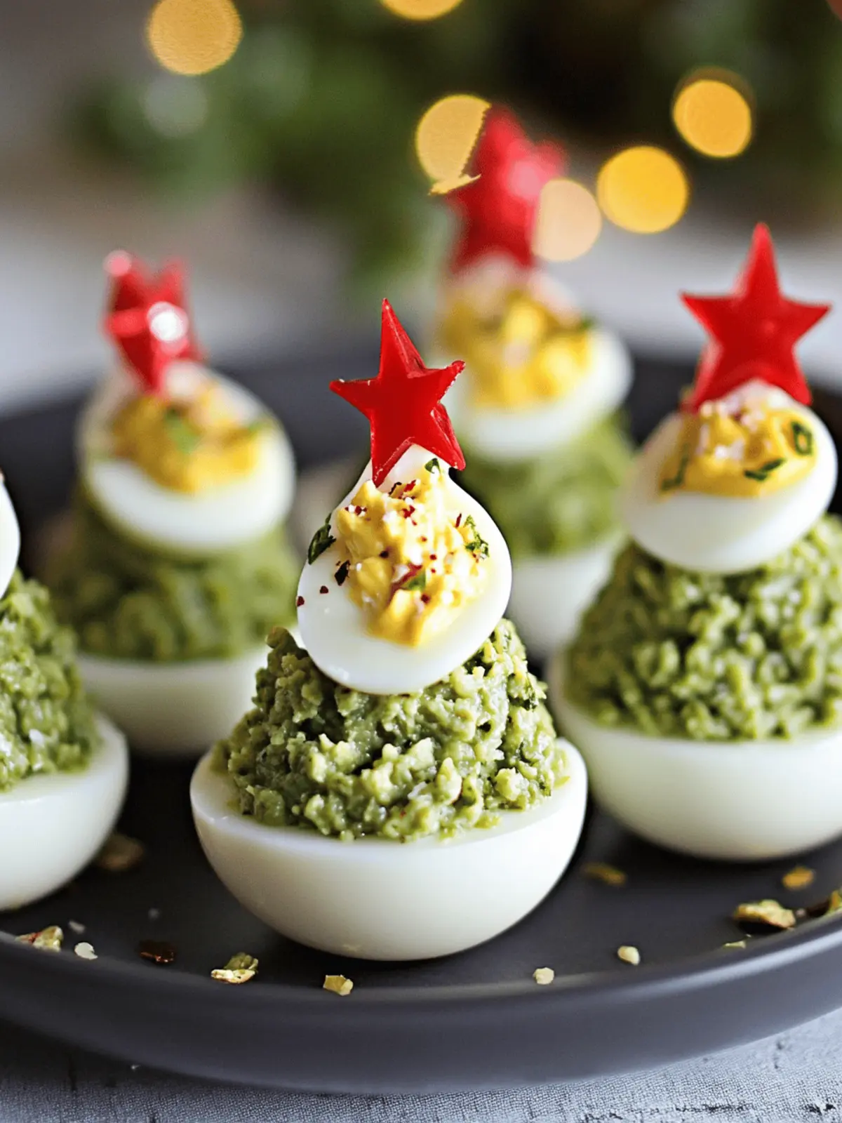 Deviled Egg Christmas Trees