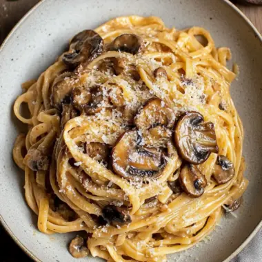 Caramelized Leek and Mushroom Gruyere Pasta