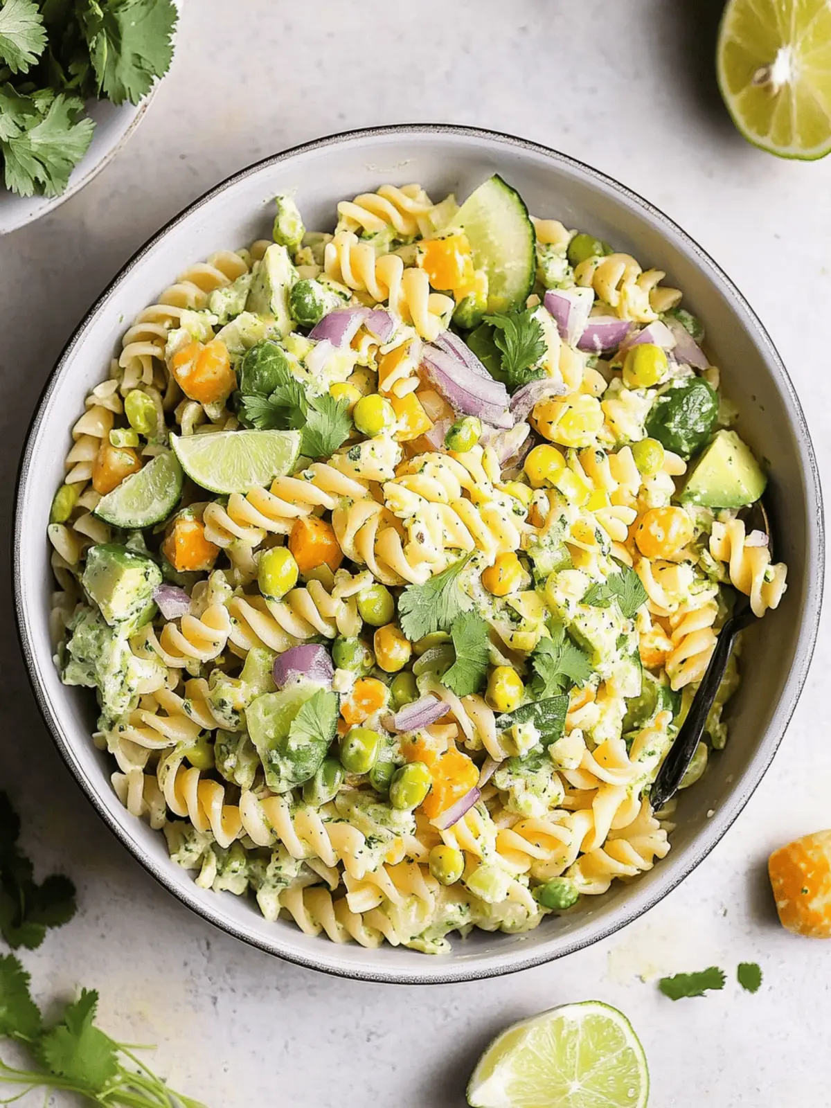 Healthy Cilantro Lime Pasta Salad