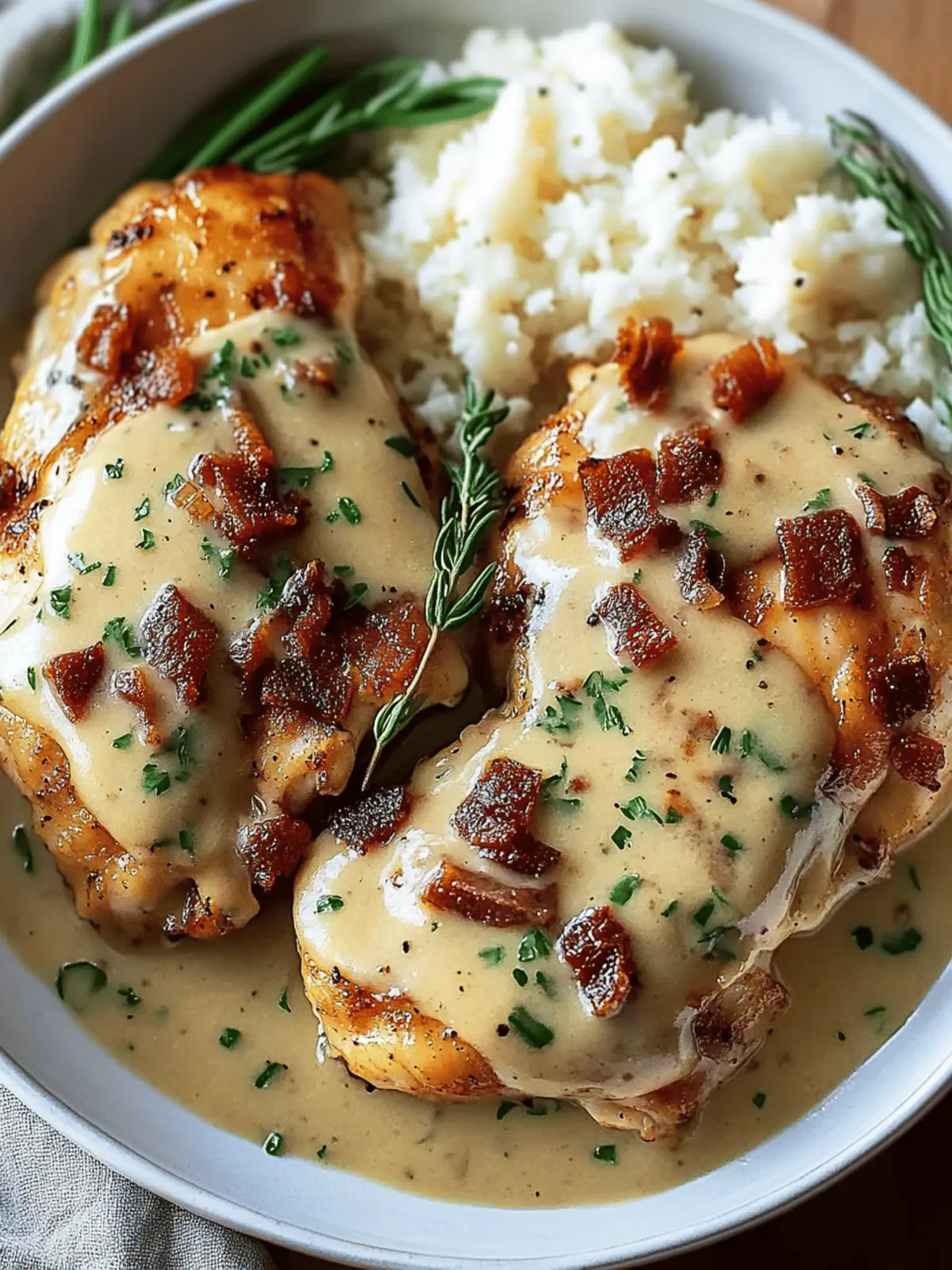 Irresistible Smothered Chicken in Bacon Herb Heaven 4 Smothered Chicken