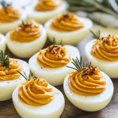 Thanksgiving Appetizer Deviled Eggs