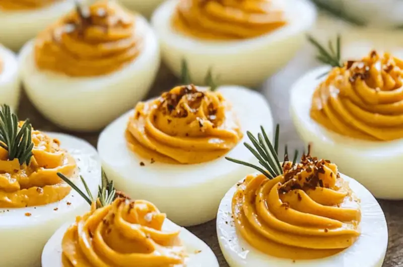 Thanksgiving Appetizer Deviled Eggs
