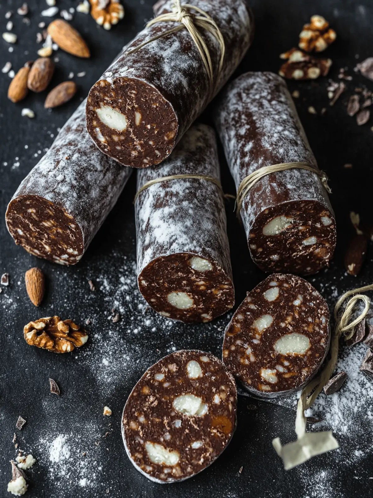 Decadent Chocolate Salami: Your Easy No-Bake Delight 2 Chocolate Salami