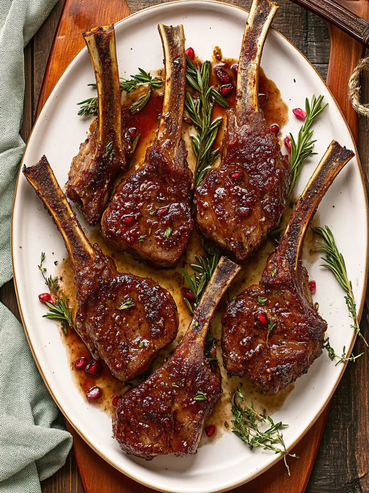 Fancy Pomegranate Lamb Chops