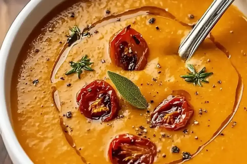 Creamy Roasted Garlic Tomato Soup