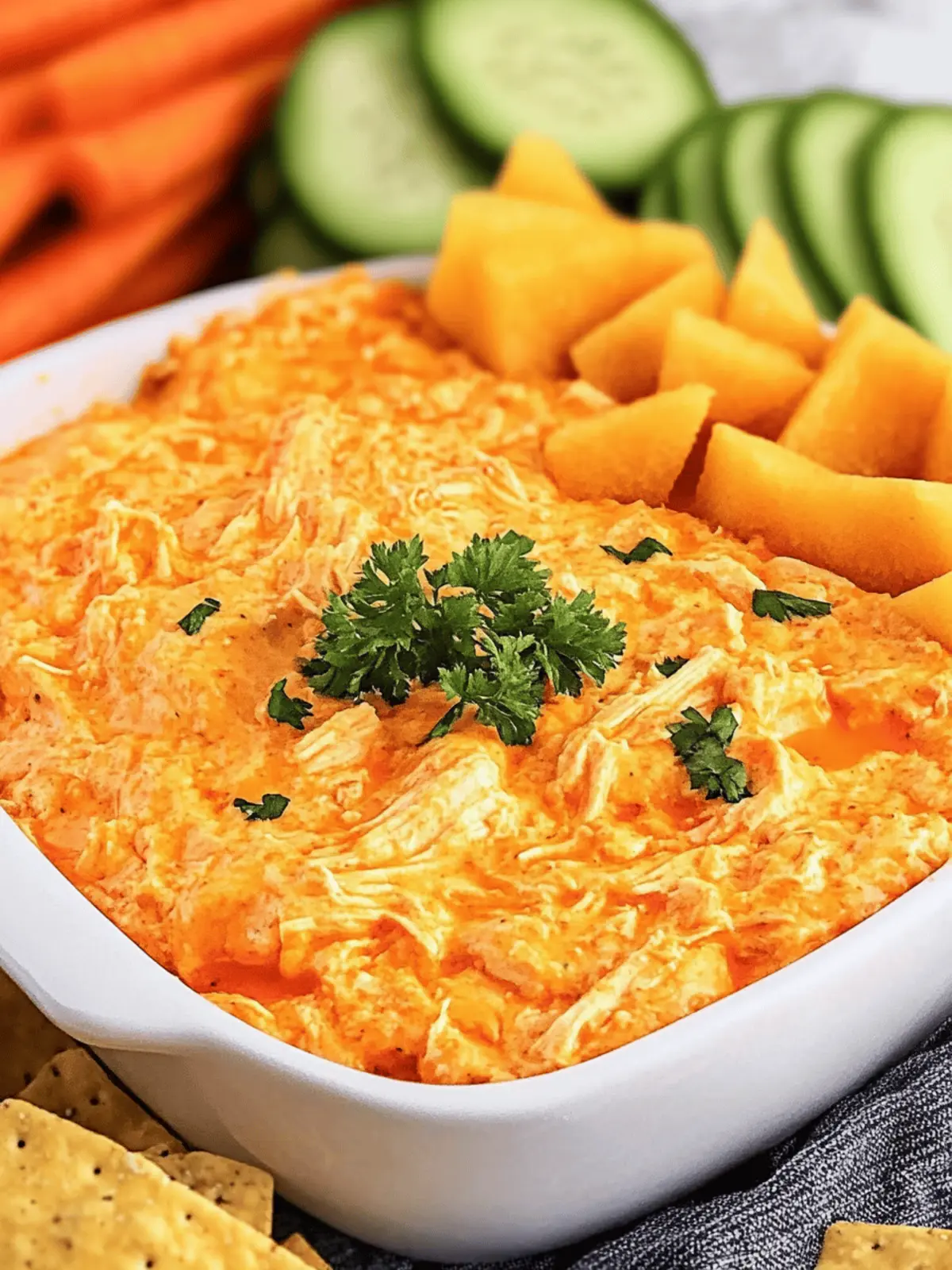 Cheesy Easy Buffalo Chicken Dip