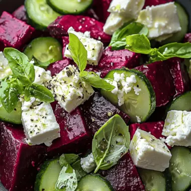 Beet Salad with Feta and Cucumbers