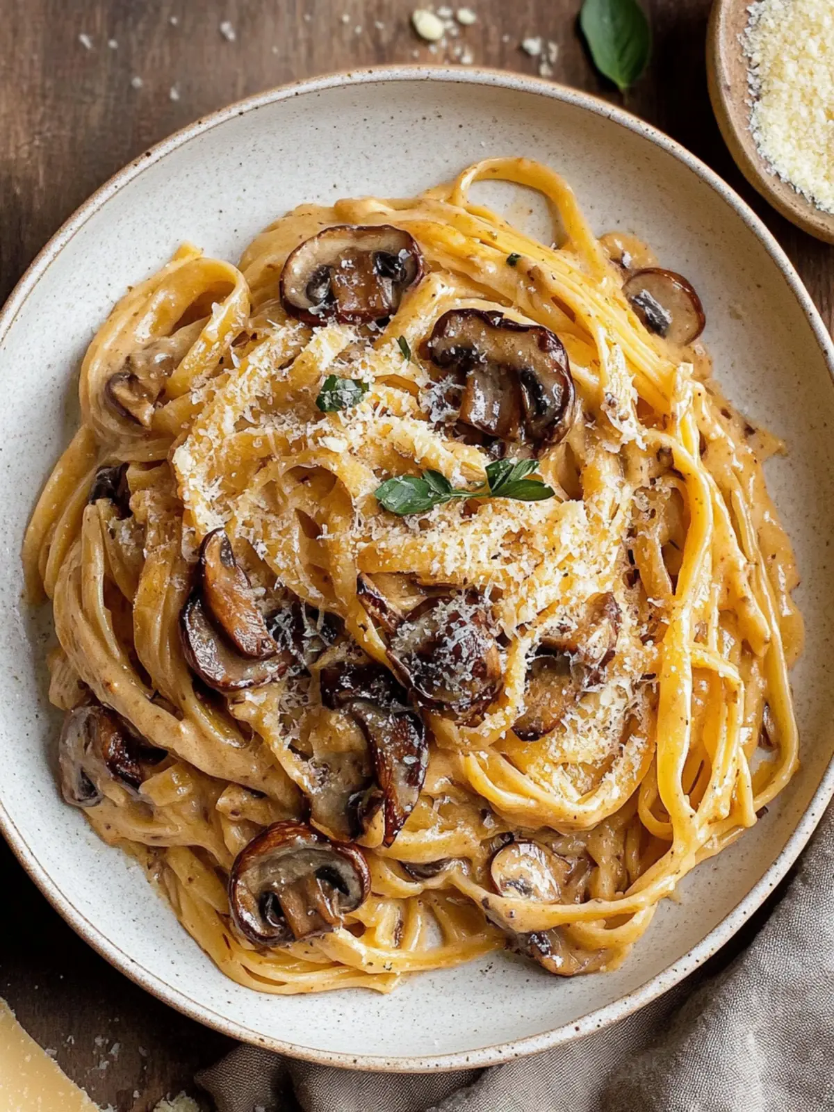 Caramelized Leek and Mushroom Gruyere Pasta