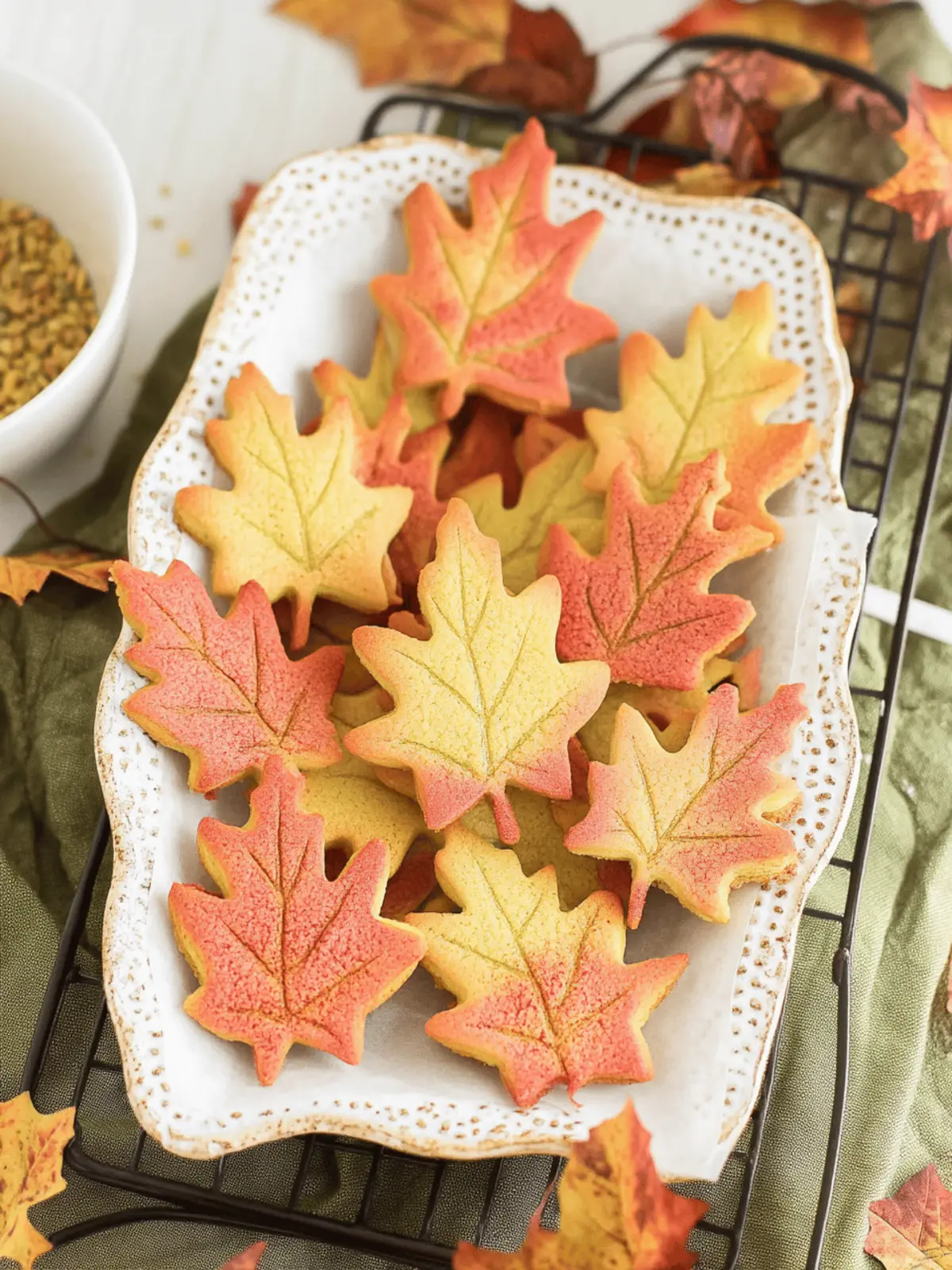 Fall Leaf Cut Out Cookies