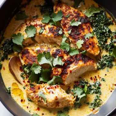 Chicken with Coconut Kale
