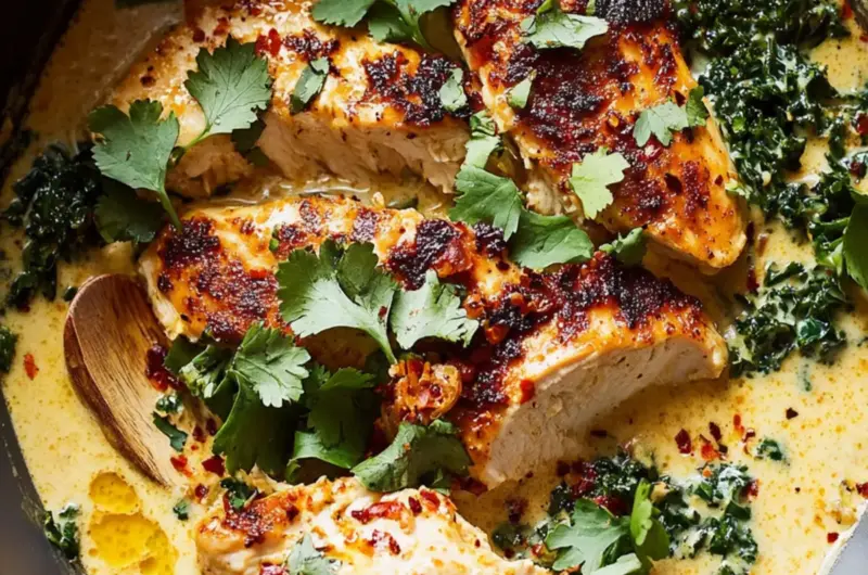 Chicken with Coconut Kale