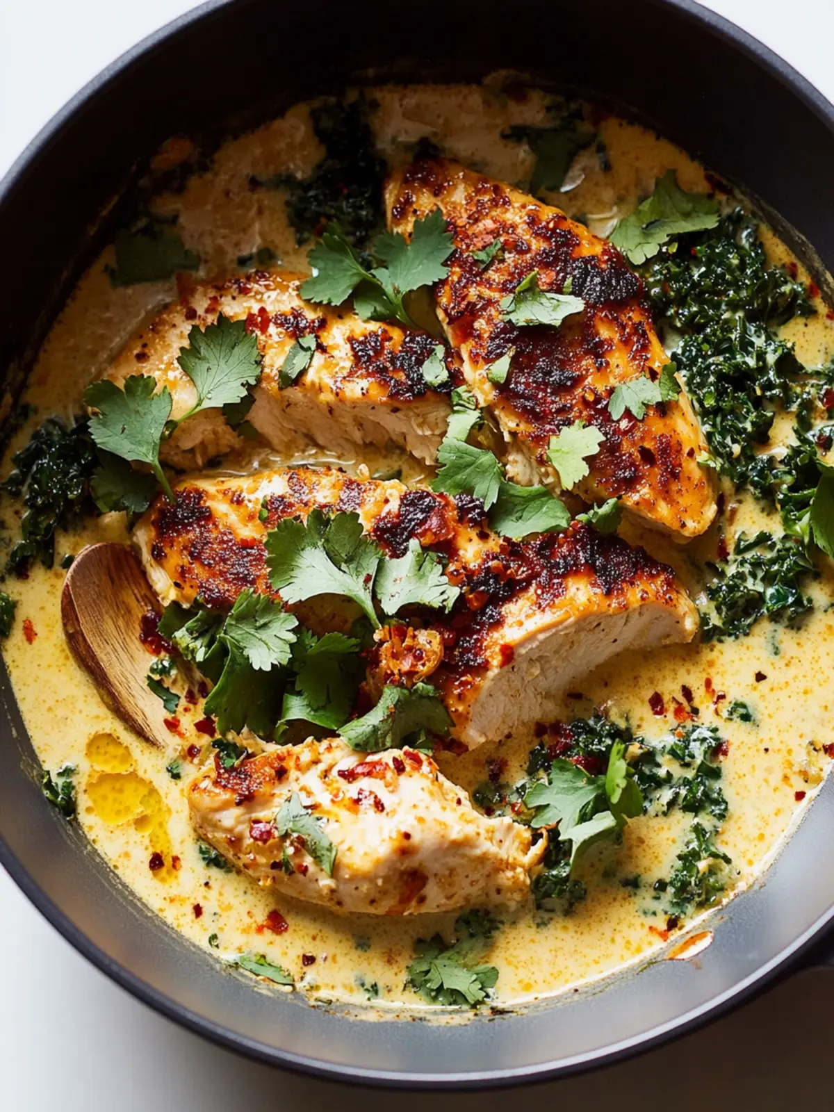 Chicken with Coconut Kale