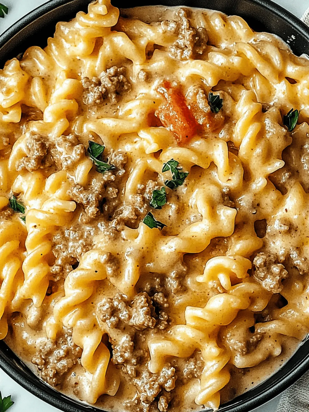 Creamy Ground Beef Pasta Bliss: 30-Minute Comfort Food Delight 5 Creamy Ground Beef Pasta Bliss
