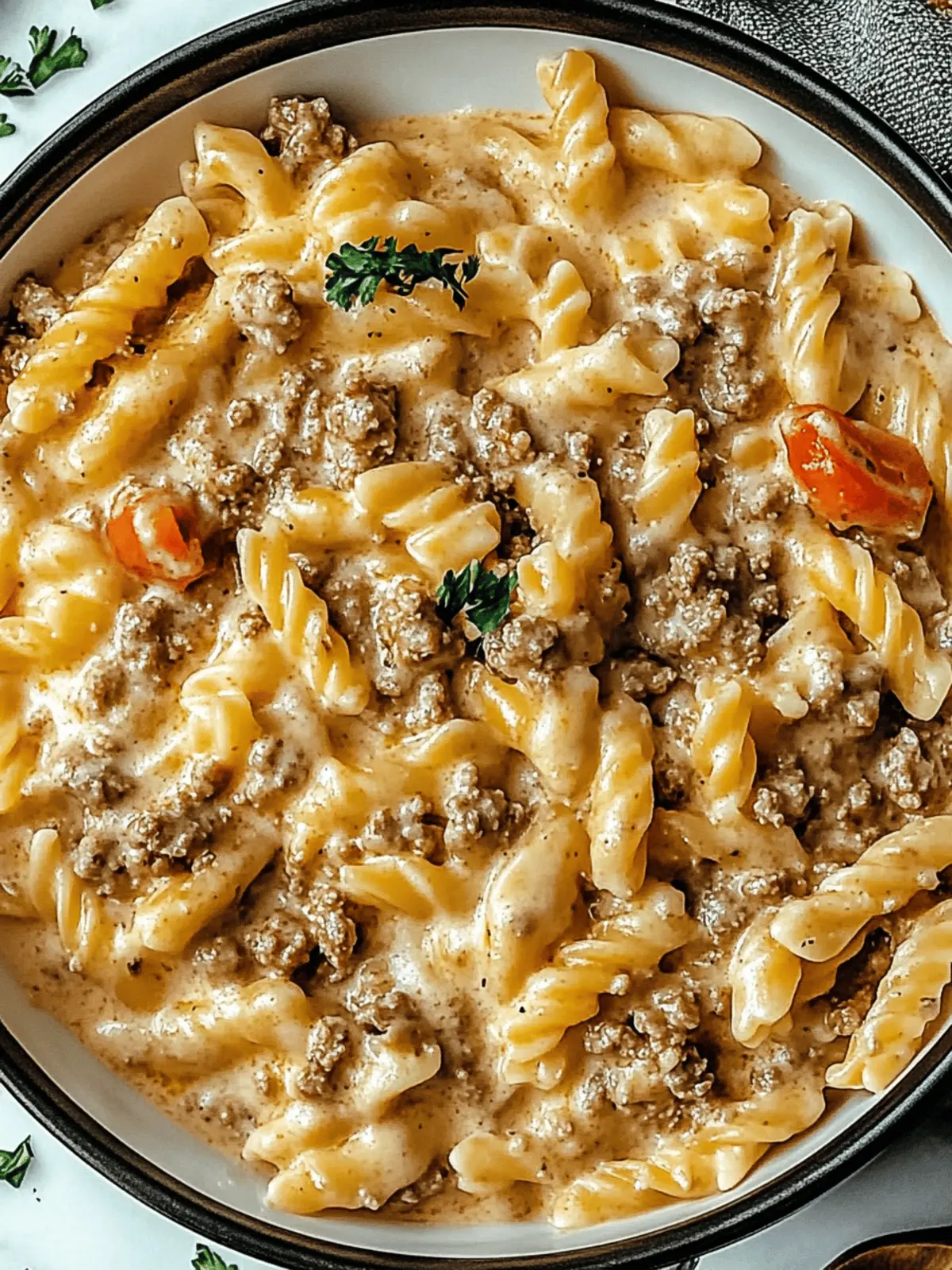Creamy Ground Beef Pasta Bliss: 30-Minute Comfort Food Delight 2 Creamy Ground Beef Pasta Bliss