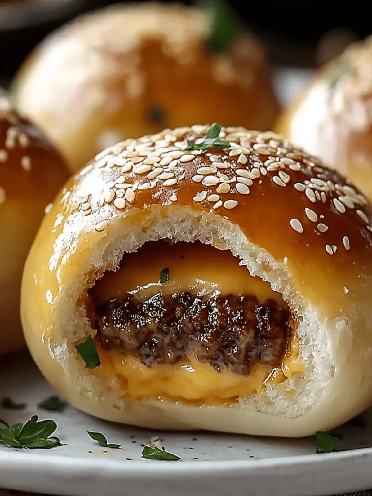 Parmesan Cheeseburger Bombs