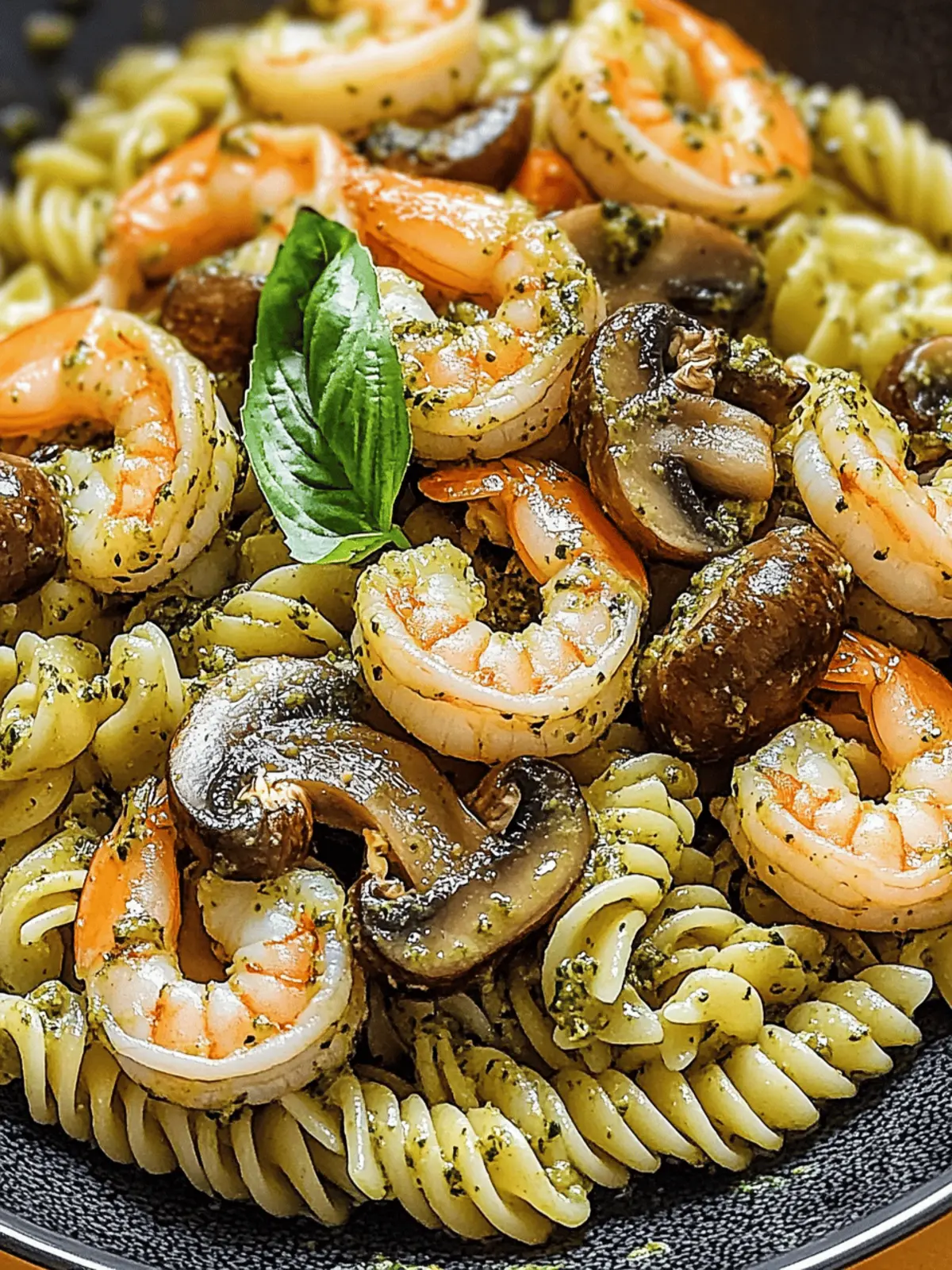 Pesto Shrimp Mushroom Pasta: Quick Gourmet Dinner Delight 3 Pesto Shrimp Mushroom Pasta