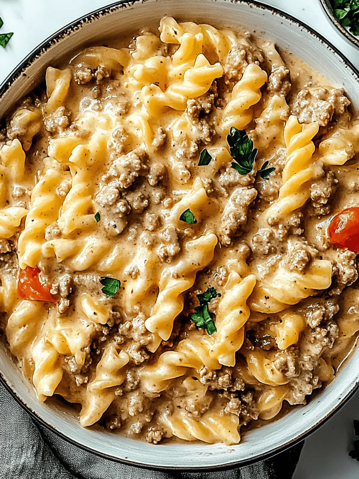 Creamy Ground Beef Pasta Bliss: 30-Minute Comfort Food Delight 3 Creamy Ground Beef Pasta Bliss
