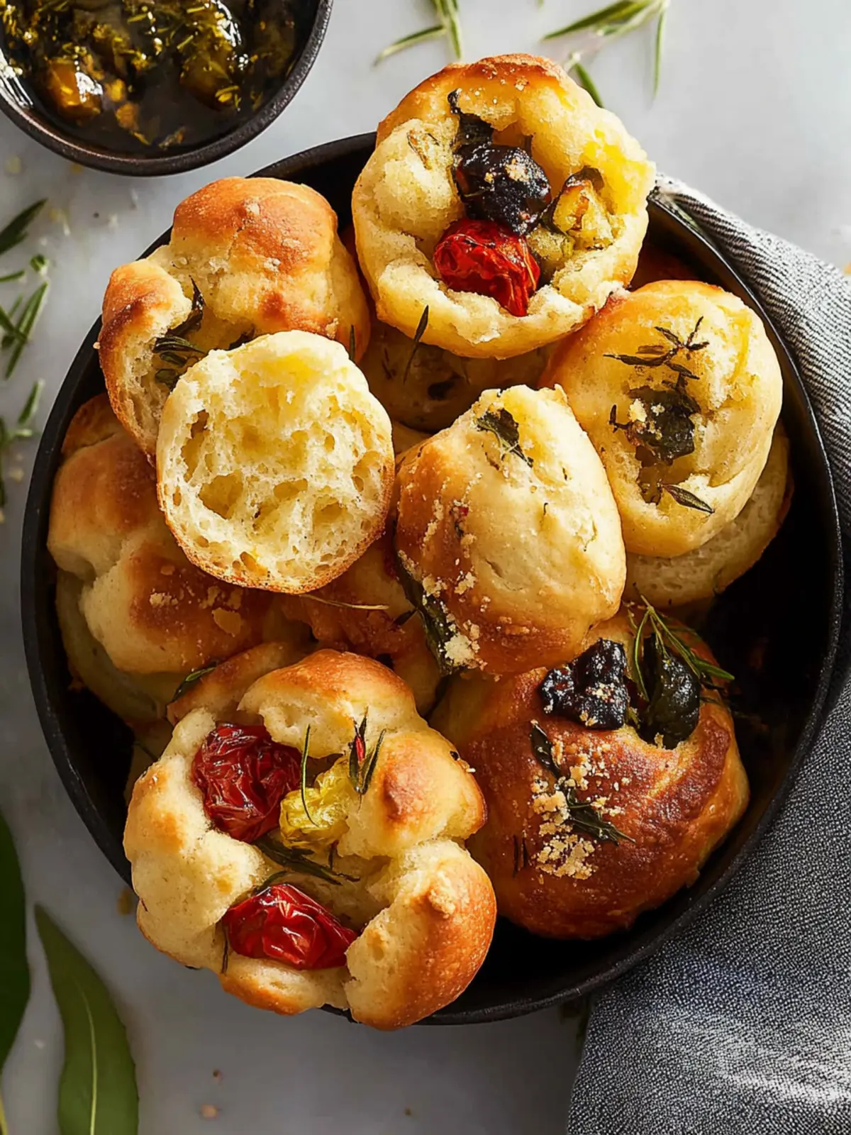 Easy Focaccia Muffins