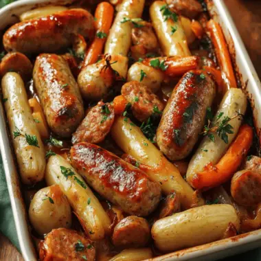 Easy Pork Sausage Tray Bake: A Quick Family Favorite 9 Pork Sausage Tray Bake